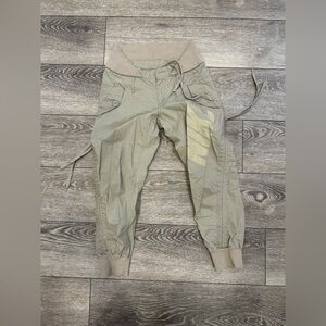 Nike Jogger Pants Crop Cotton Medium Beige Bling Quick Dry